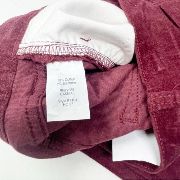 New J CREW FACTORY Women's Raspberry Velvet Midrise Skinny Jeans Raspberry Sz 24 - Picture 6 of 7